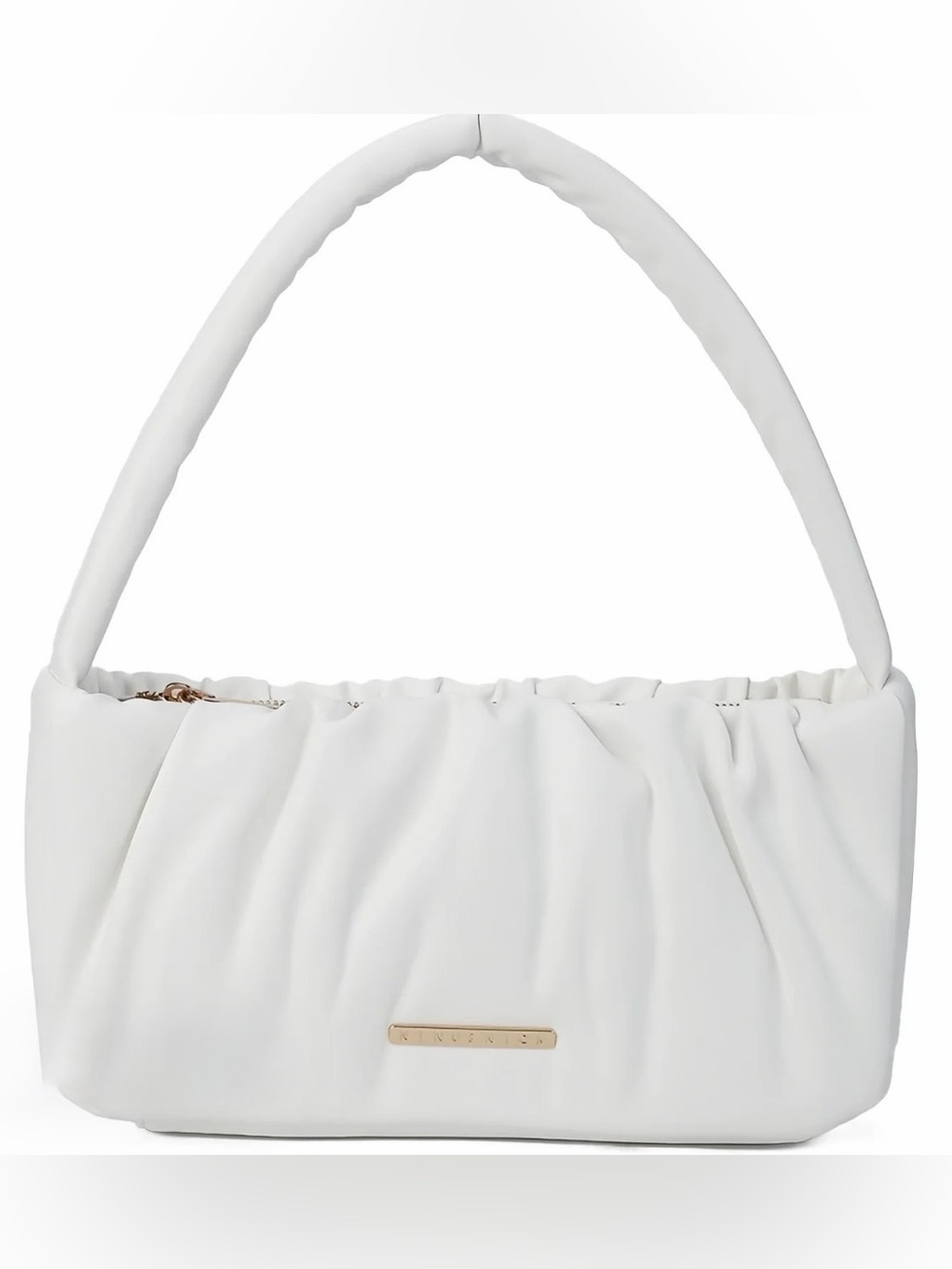 Ruched Cloud Bag White